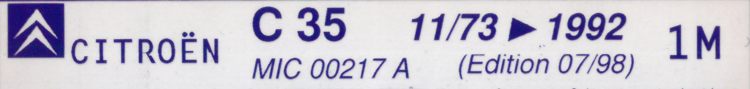 MIC00217A Catalogue pièces rechange Citroën C35 11/73►1992 07/98